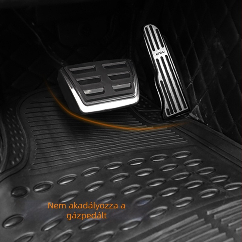 Határokon átnyúló autószőnyeg, vízálló, csúszásmentes, vastagított PVC-ből készült autószőnyeg, 4 darabos szett, négy évszakos univerzális TPE autószőnyeg