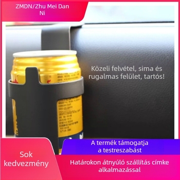 Autós italtartó, autós víztartó, autós italtartó, autós tárolóállvány, hordozható pohártartó, fekete