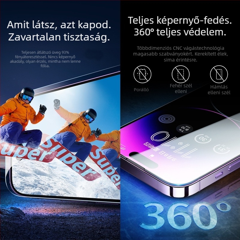 Kiváló minőségű galvanizált Apple 17/16/15/14 Xun üveg edzett fólia 13Promax telefonfólia 12/11 képernyővédő Xr