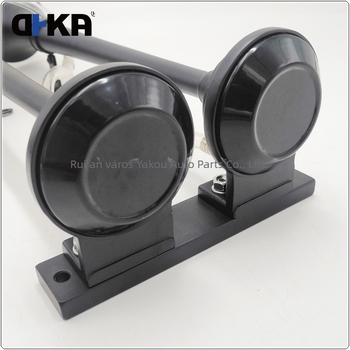 DHKA Aaguan-as048bu spot 12V kétcsöves elektromos pumpás légkürt fekete krómozott teherautó-kürt