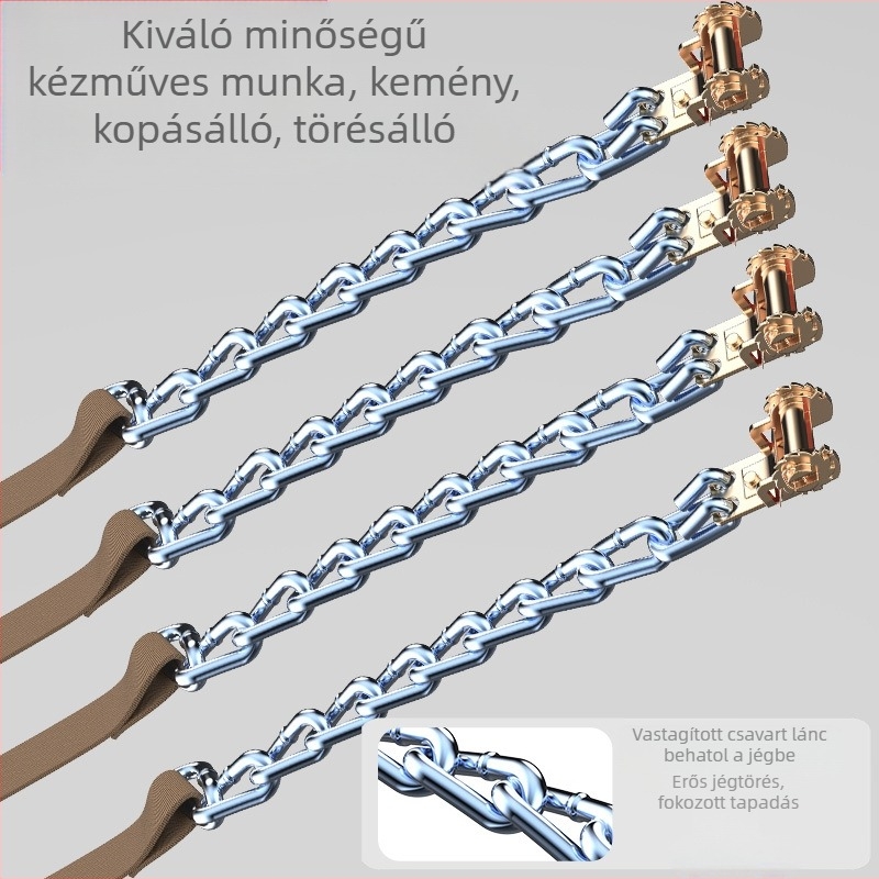 Gyári közvetlen értékesítésű új autó csúszásgátló lánc terepjáró SUV hógumi univerzális vészlánc