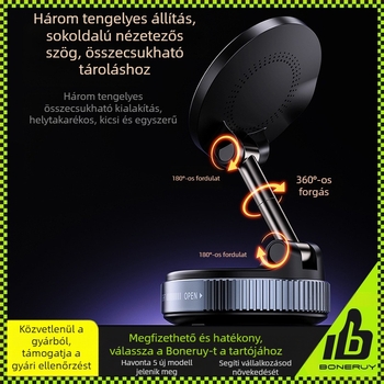 Boneruy autós töltő vezeték nélküli töltőkonzol vákuumos adszorpciós asztali konzol irodai navigációs autós konzol