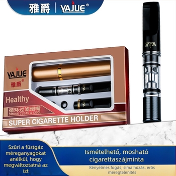 Yajue cigarettatartó szűrő keringető típusú mosható szűrős cigarettatartó férfi dohányzó szűrős cigarettatisztító YJ058