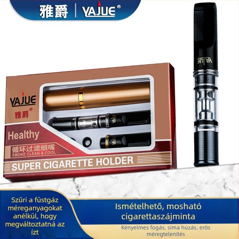 Yajue cigarettatartó szűrő keringető típusú mosható szűrős cigarettatartó férfi dohányzó szűrős cigarettatisztító YJ058