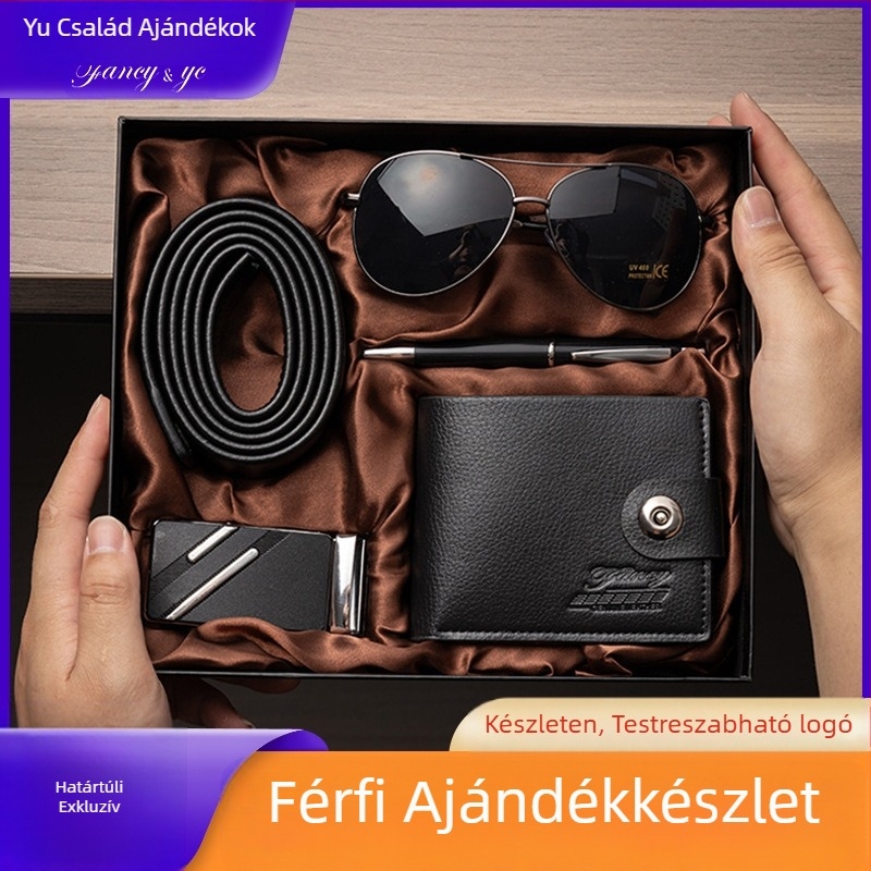 Valentin-napi ajándék férjnek, napszemüveg, öv, pénztárca, praktikus apró ajándék, szuvenír, üzleti ajándékkészlet, határokon átnyúló ajándék