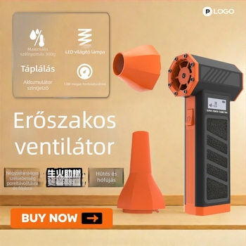 Határokon átnyúló új termék, 130000 fordulatszámú szuperszélű, nagysebességű turbóventilátoros kültéri hordozható, kefe nélküli motoros kézi erőszakos ventilátor