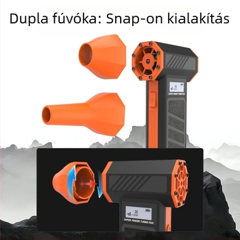 Határokon átnyúló új termék, 130000 fordulatszámú szuperszélű, nagysebességű turbóventilátoros kültéri hordozható, kefe nélküli motoros kézi erőszakos ventilátor