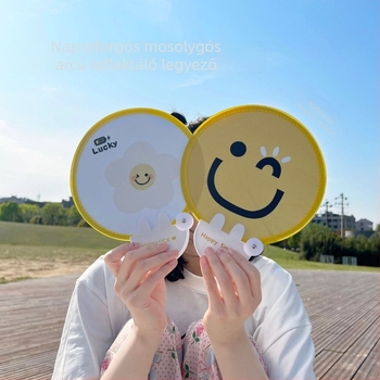 Nyári kínai stílusú reflektor ventilátor összecsukható kerek ventilátor hordozható utazási fotózáshoz fénykitöltő műtárgy diák mini kerek ventilátor