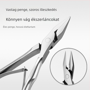 Határon átívelő sascsőr fogó hullámos nyéllel, rozsdamentes acél lapos szájú körömhorony fogó, sascsőr fogó, körömágybőr fogó, fúró eltávolító fogó, manikűrkészlet