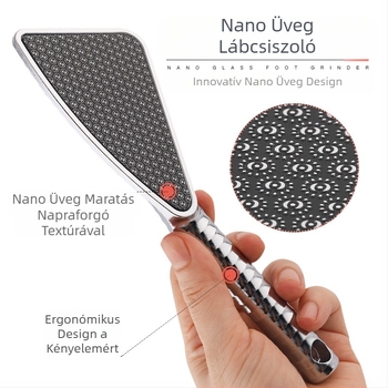 Hordozható üveg lábtartóval, sarokdörzsölő lábkővel, lábszár, lábszár, lábszár, pedikűr ápoló eszköz