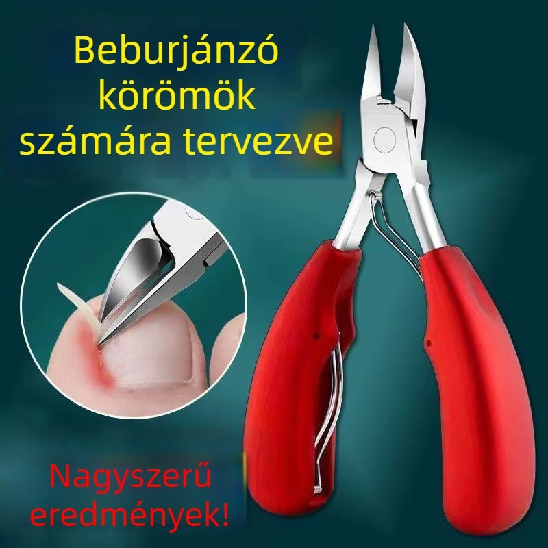 Sascsőr fogó elhalt bőrre, speciális ferde szájú fogó benőtt körmökhöz, vastag körömvágó olló, pedikűr kés, horgas körömágybőr vágó
