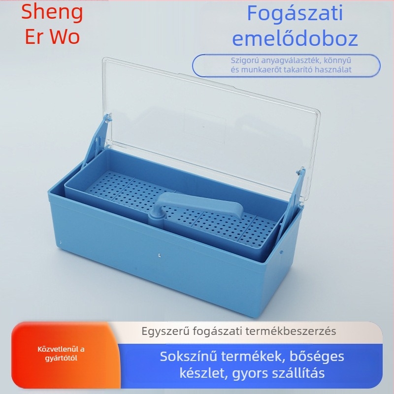 Határokon átnyúló nagykereskedelmi fogászati emelődoboz, kézidarab-doboz, univerzális fogászati tálca, eldobható tároló- és rendszereződoboz, áztató- és fertőtlenítődoboz