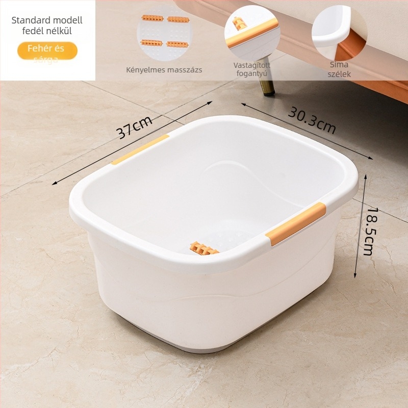 Lábfürdő lábfürdő vödör speciális vödör vádli feletti lábfürdőhöz otthoni szigetelés masszázs lábfürdő vödör fedéllel műanyag vastagítással