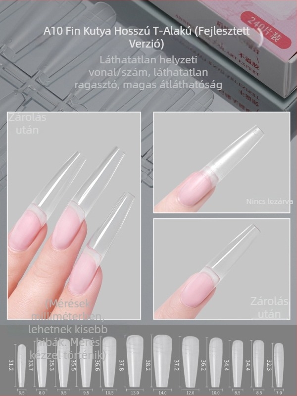 Körömmanikűr, Extra Hosszú Hegyes Körmök, Karcsúsító Kinézet, Ultravékony, Nyomtalan Hordható Körömhosszabbítások, Gravírozás és Csiszolás Nélküli Körömfoltok Műköröm Szalonokba