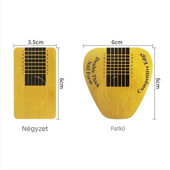 Körömdíszítő papírtartó, patkó alakú, téglalap alakú, fototerápiás páncél, kristályhosszabbítás, arany körömtartó, 500 fokos fototerápiás ragasztóval, ujjtartó