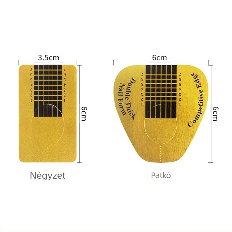 Körömdíszítő papírtartó, patkó alakú, téglalap alakú, fototerápiás páncél, kristályhosszabbítás, arany körömtartó, 500 fokos fototerápiás ragasztóval, ujjtartó