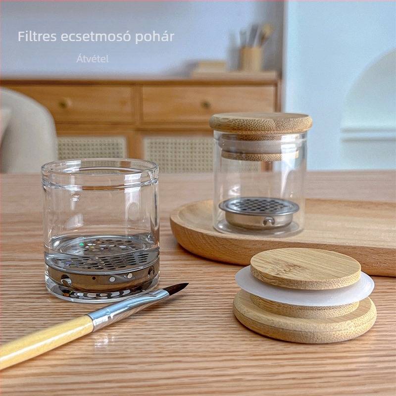 Új körömmosó toll pohár szűrőfedéllel kristálypohár körömlakk toll tisztító mosó toll speciális szerszámok nagykereskedelem