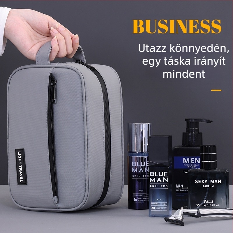 Határokon átnyúló, nagy eladású utazó férfi piperetáska, hordozható, többfunkciós, nagy kapacitású, hordozható, vízálló kozmetikai tárolótáska
