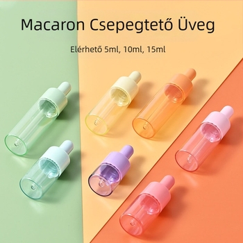 5-10 ml-es Macaroon cseppentő üveg Minta cseppentő palackozás Színes illóolaj palack Essence palackozás
