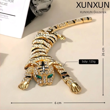 Európai és amerikai robbanások, vállon átnyúló tigrisbross, női kitűző, nehézipari divat, gyémántokkal kirakott, mindenhez illő elegáns kabát, pulóver, kiegészítők