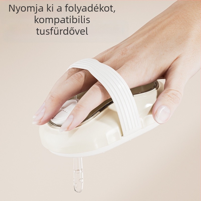 Határokon átnyúló háztartási fürdőradírozás, elhalt hámsejtek eltávolítása, sárdörzsölés, speciális préselt folyékony fürdőkefe, többfunkciós folyadékkal adalékolt masszázsfürdőradír