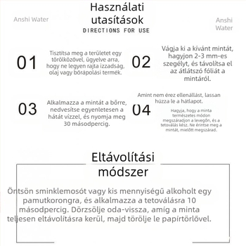 Növényi tetoválás matricák, egyszerű és aranyos mosolygós arc, ujjlenyomat-gyógytetoválás matricák, félig állandó, tartós, vízálló nőknek