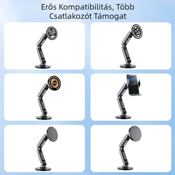 17 mm-es univerzális gömbfejű autós konzol alap öntapadós összecsukható hosszabbító fém alumínium ötvözet kiegészítők állítható