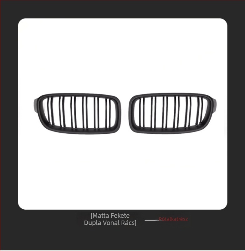 Alkalmas BMW 13-19 3-as sorozat módosított F30F35 első hűtőrács dupla rúddal ellátott első hűtőrács fényes fekete dupla vonalú hűtőrács