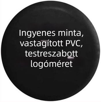 Gyári autó pótkerék-takaró PVC bőr SUV teherautó terepjáró RV külső gumiabroncs-takaró tiszta fekete kerékborítás
