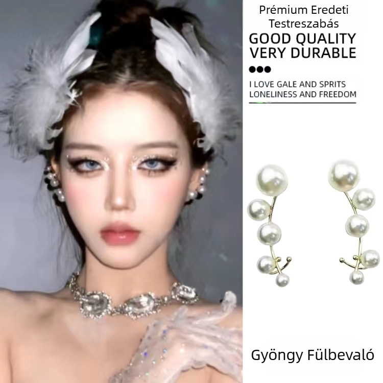 Fehér Toll gyönyörű menyasszonyi hajdíszek gyermek hajtű balett Kis hattyú színpadi előadás fejdísz oldalsó klipsz felső klipsz