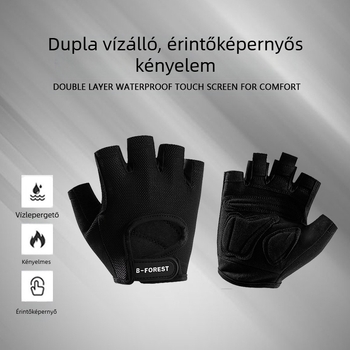 Fél ujjas sportkesztyűk férfiaknak és nőknek nyáron, lélegző, csúszásmentes, bőrkeményedésgátló, kerékpározáshoz és futáshoz, kopásálló, ütéscsillapító fitneszkesztyűk