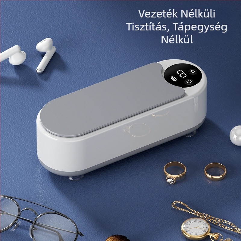 Ultrahangos szemüvegtisztító gép háztartási tisztítódoboz kis órákhoz, ékszerekhez, kontaktlencsékhez, fogszabályozóhoz, automatikus sterilizáló tisztítószerhez