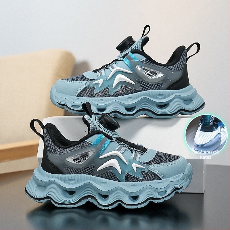 Fiú sportcipők 2025 Új nyári kivágott, egyetlen hálóból készült, lélegző, könnyű, puha talpú, gyermek futócipők, lányka divatos cipők