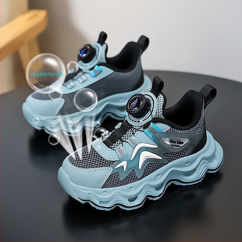 Fiú sportcipők 2025 Új nyári kivágott, egyetlen hálóból készült, lélegző, könnyű, puha talpú, gyermek futócipők, lányka divatos cipők