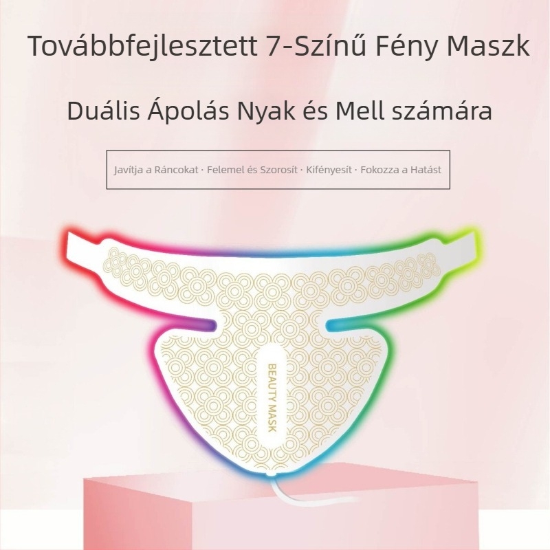 Nyakszépségápoló Készülék Nagy Vörös Fénnyel Bőrápoláshoz, Fotonfiatalítás, Szépségápolási Eszköz Vörös és Kék Fénnyel a Nyak Fehérítésére, Öregedésgátló Készülék