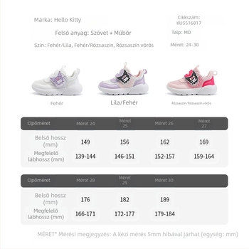 hellokitty Kulomi lány babacipők 2025 tavaszi új gyermek kisgyermek cipők puha talpú kisgyermek cipők
