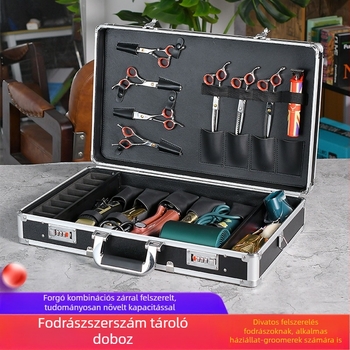 Katonai multifunkcionális alumínium fodrászdoboz, fodrász speciális kültéri szerszámosláda, fodrászbolt-doboz