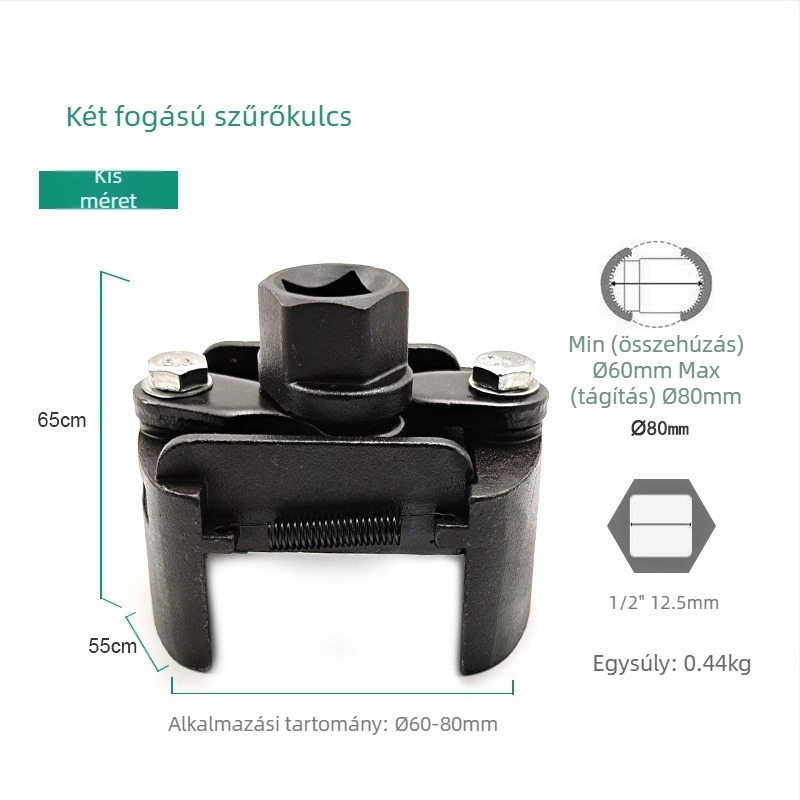 A gyártók kétpofás gépi szűrőkulcsot, német U alakú kulcsot, olajszűrő kulcsot szállítanak.