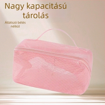 Határokon átnyúló új termék, hálós, nagy kapacitású kozmetikai táska, női, csúcskategóriás, hordozható, többfunkciós, elválasztott utazó piperecikkek tárolótáskája
