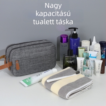 Kationos utazótáska, osztott piperetáska, hordozható kozmetikai táska, nagy kapacitású, férfi üzleti utazáshoz