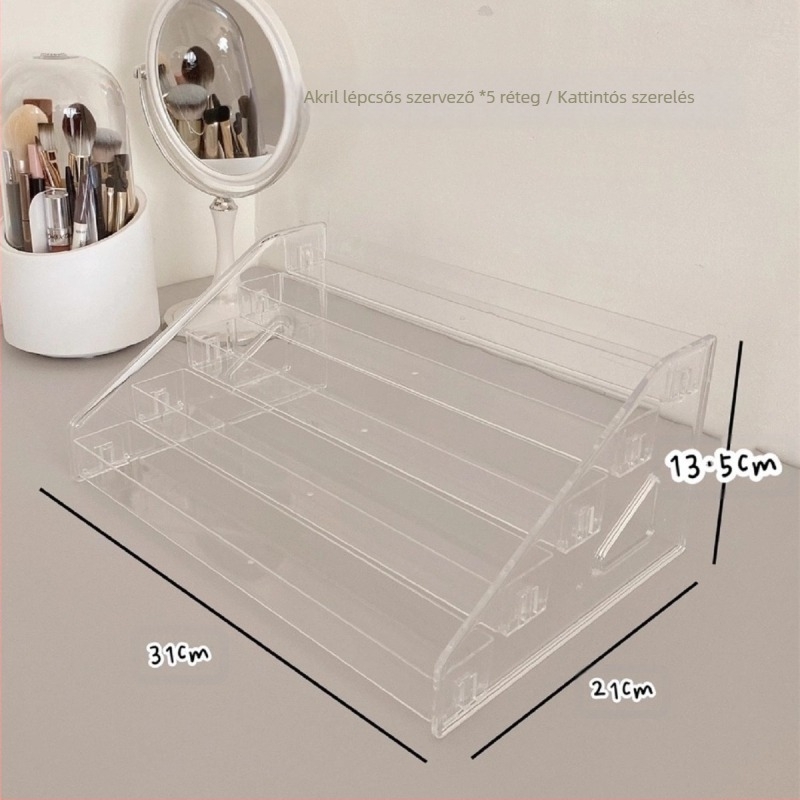 Kozmetikai polc, asztali tárolódoboz, rúzs, szemhéjfesték, tányér, sminkasztal, polc, akril, kiállítás, Wang Xiaoxiang