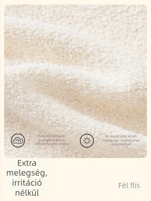 Gyerekruházat Babapulóver 2024 Őszi és téli baba kötött ing féloldalas bársony alaping fiúknak és lányoknak