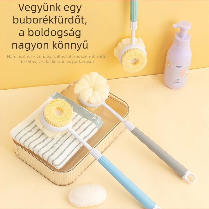 Behúzható fürdőkefe Kádkefe Hátdörzsölő műtárgy Puha szőrű fürdőkefe Hátdörzsölő kefe Sárdörzsölő hosszú hátdörzsölő fürdőkefe