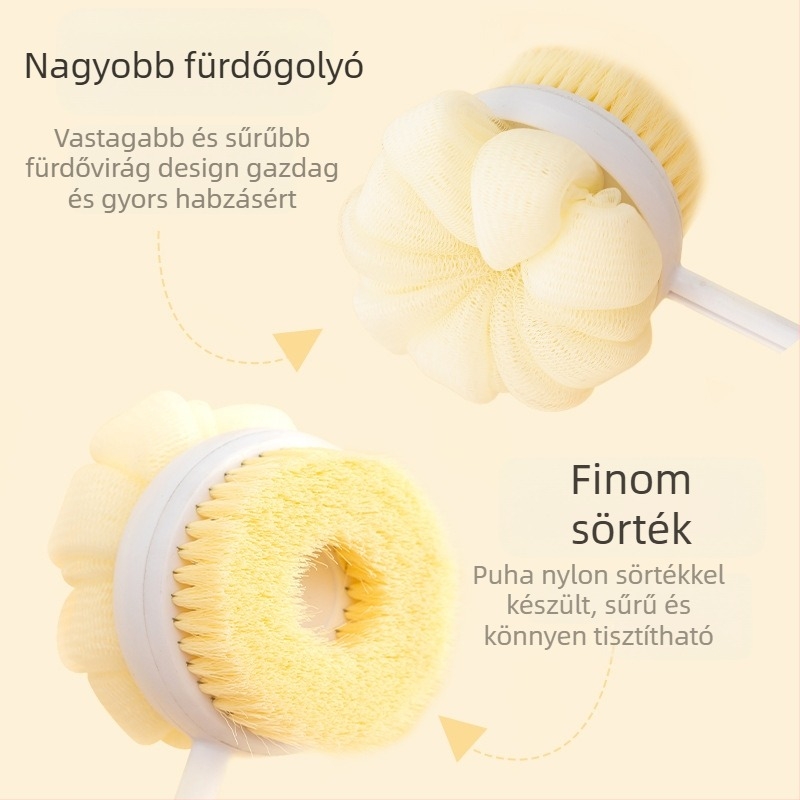 Behúzható fürdőkefe Kádkefe Hátdörzsölő műtárgy Puha szőrű fürdőkefe Hátdörzsölő kefe Sárdörzsölő hosszú hátdörzsölő fürdőkefe
