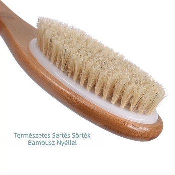 Száraz fürdő testkefe hátradír fürdőkefe hosszú fa nyelű fürdőkefe javítja a nyirokkeringést és elősegíti a vérkeringést száraz kefe