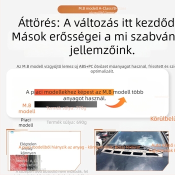 Mercedes-Benz B-osztály W245 vízgyűjtő lemez régi modell motorháztető levegő kimenet 1698300275/0375 1698360018m