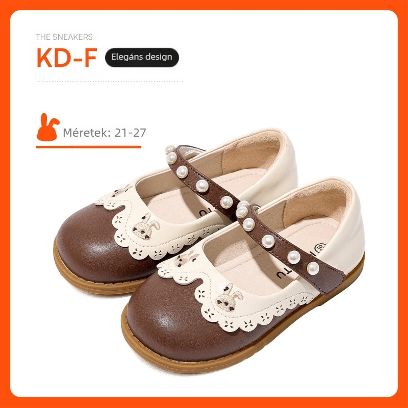 Carter Rabbit 2024 Új Őszi Brit Akadémia Stílusú Kis Bőr Cipők Mary Jane Cipők Fiú és Lány Cipők Diákcipők