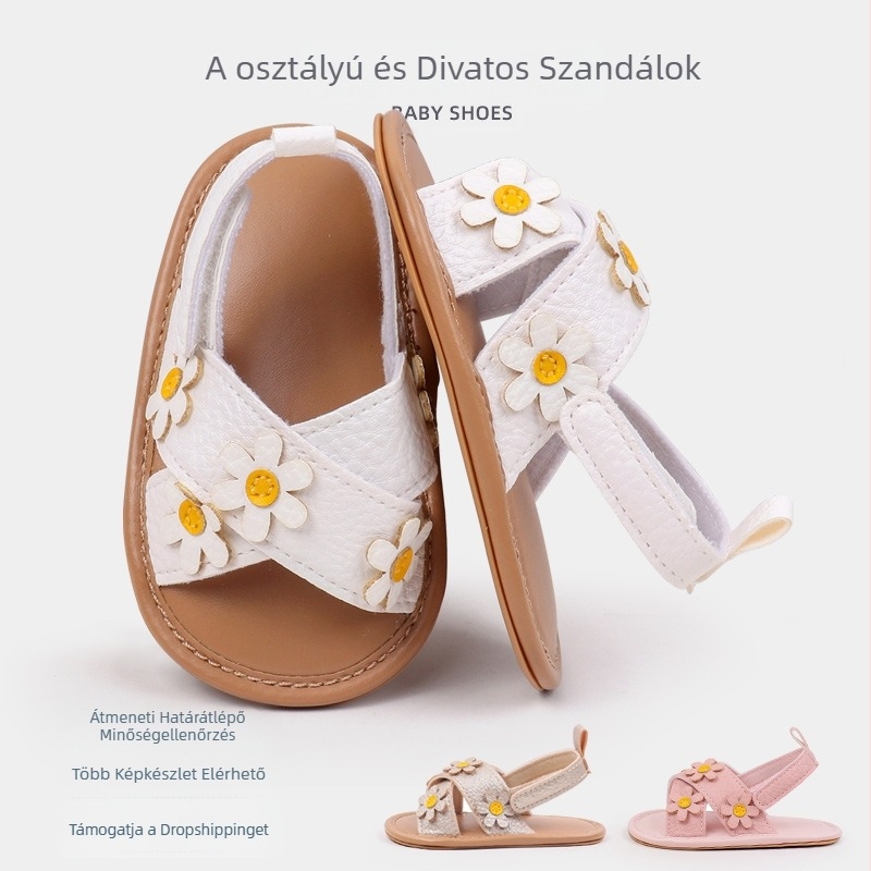 Nyári férfi és női baba 0-1 éves puha gumitalpú csúszásmentes babacipő strandcipő új Bhx4214