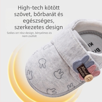 Újszülött baba rajzfilmfigura csúszásgátló séta előtti cipő 03--12 hónapos baba puha talpú beltéri padlócipő csúszásgátló és kopásálló