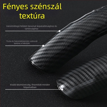 Autó kormánykerék dekoratív védőburkolat szénszálas mintázatú markolatburkolat autó sportkormány